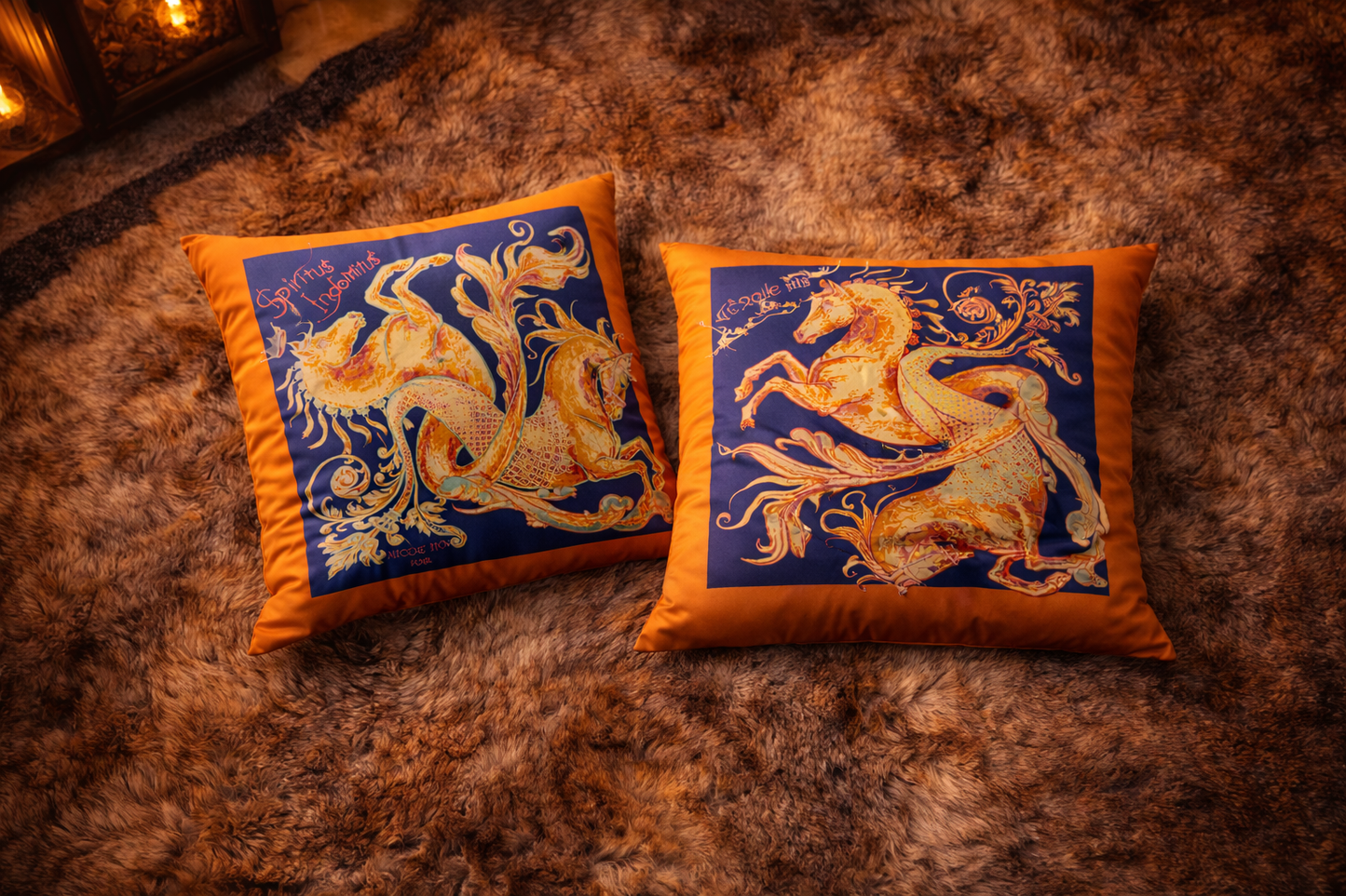 Chevaux Marins Cushion Cover