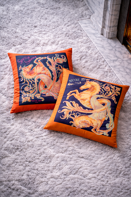 Chevaux Marins Cushion Cover