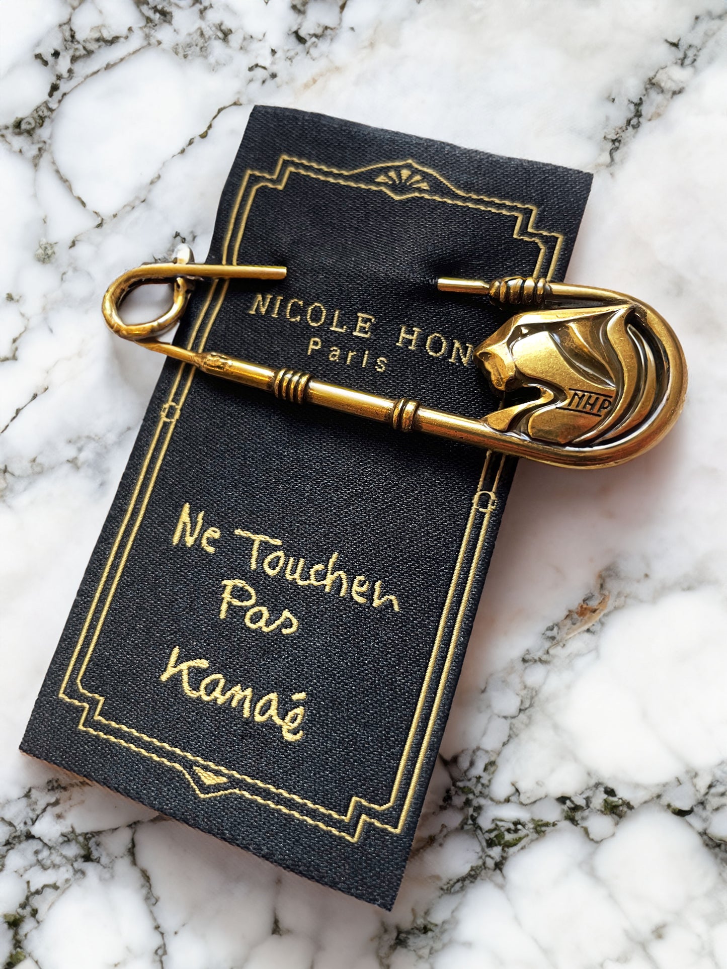 Leopard Pin Vintage Head Pin