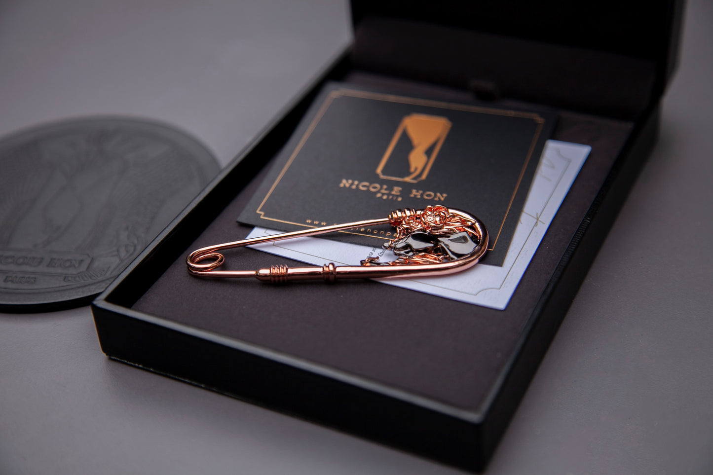 Flowers & Panther Pin