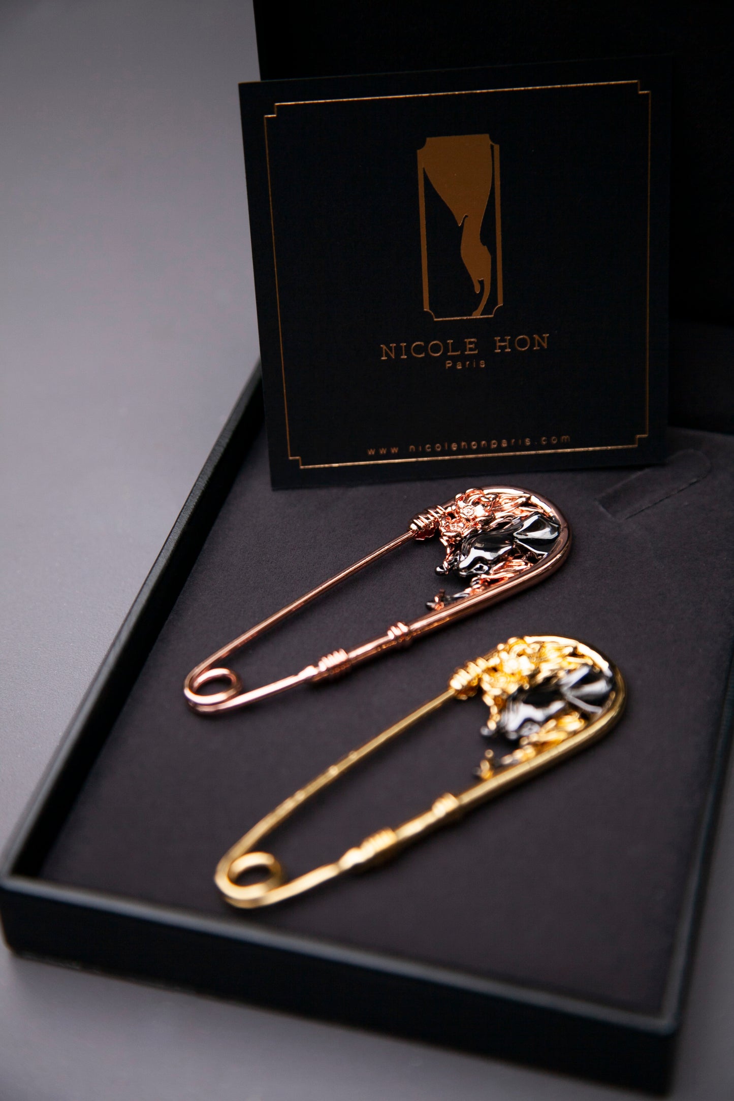 Flowers & Panther Pin