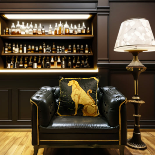 Leopard Art Deco cushion cover